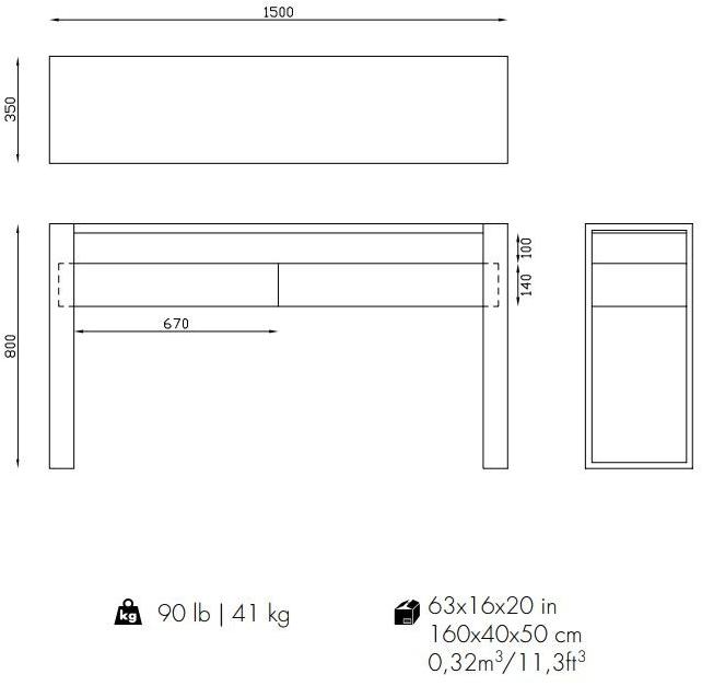 Mambo Unlimited Ideas Прямоугольная консоль из ореха sun-id-1389260 - Вид №4