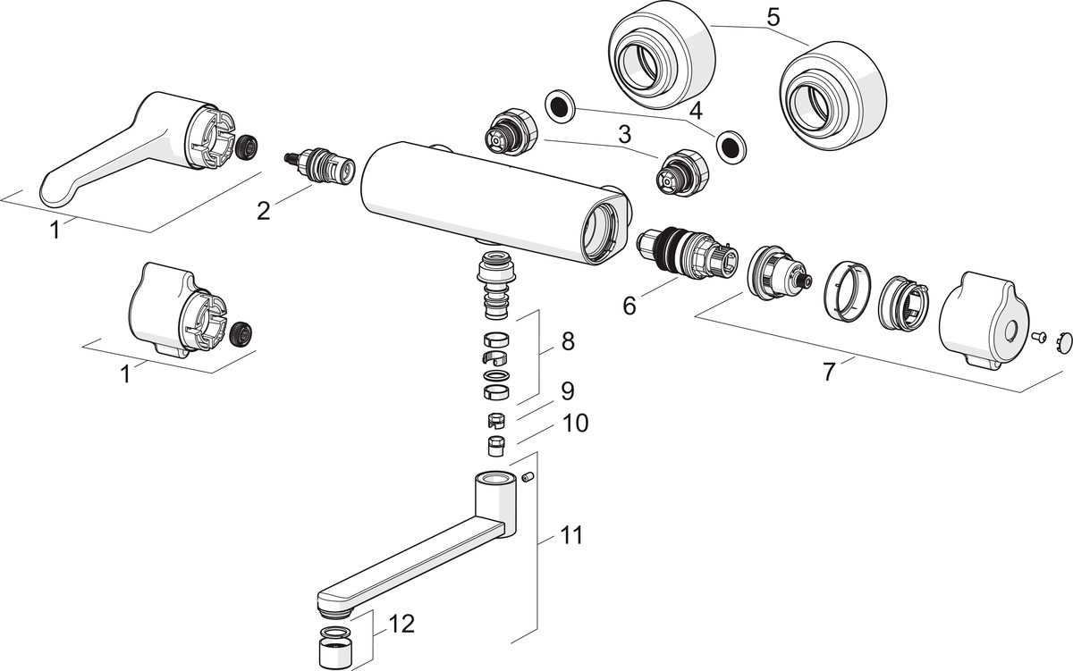 Oras 5660 Смеситель для душа 5660 Clinica Хром  - Вид №4