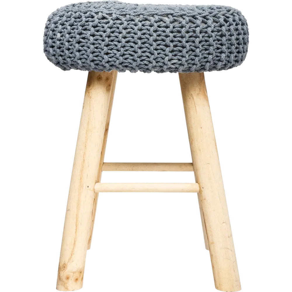 Пуф деревянный 32x32x43 см серый Santreyd STLM-2144405 - Вид №1