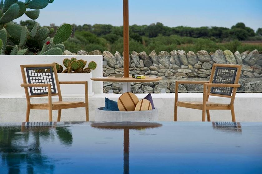 Unopiù Основание зонта из бетона и дерева ироко Lipari Baomcep - Вид №1