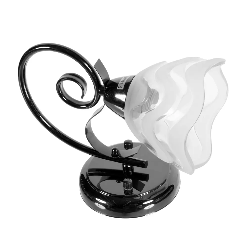 Бра ШИК 1xЕ14x60Вт, чёрный/хром, металл/стекло Santreyd STLM-2030712