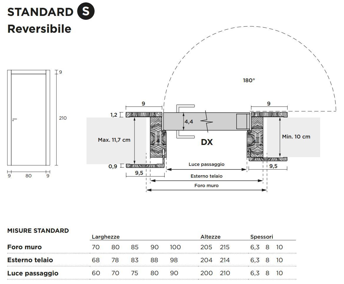 Алюминиевая и стеклянная распашная дверь с выдвижными петлями Venus Design Вера ARCH-00103141 - Вид №3