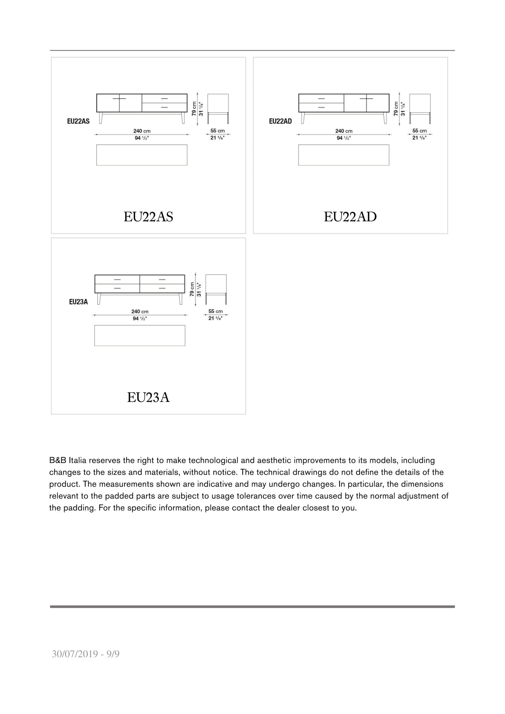 Шкаф из зеркального стекла с распашными дверями B&B Italia эвкалипт ARCH-00028937 - Вид №7