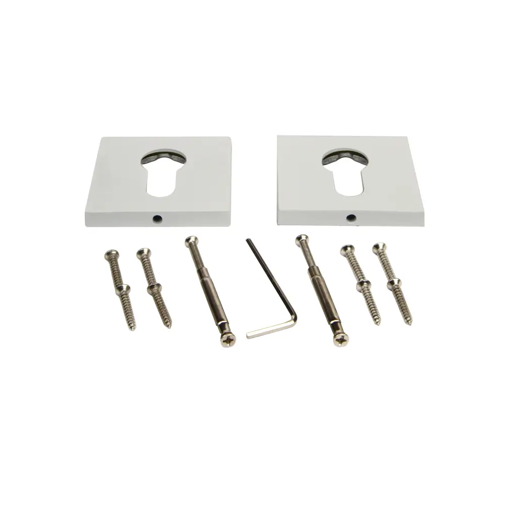 Накладка на замочную скважину KREAFORTA квадратная цвет белый 2 шт STLM-2000597 - Вид №2