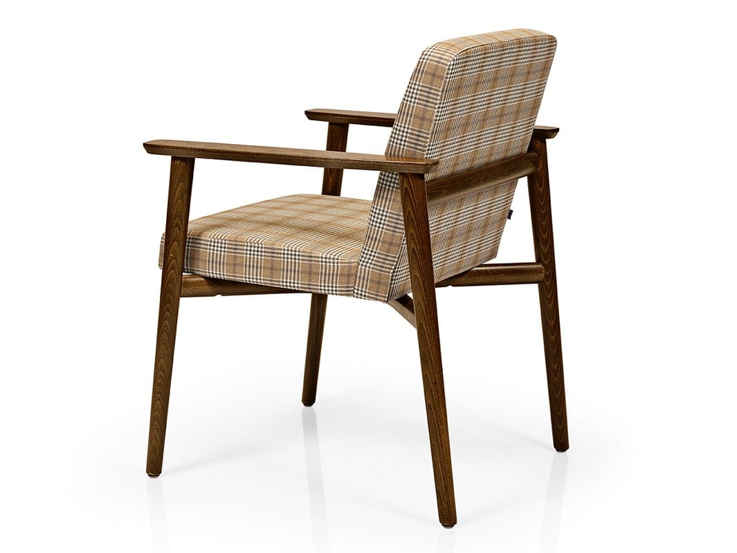 Деревянный мягкий стул с подлокотниками More Contract Zoe ARCH-00144876 - Вид №1