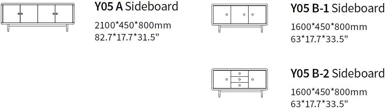 HC28 Cosmo Лакированный буфет с ящиками  Y05  - Вид №1