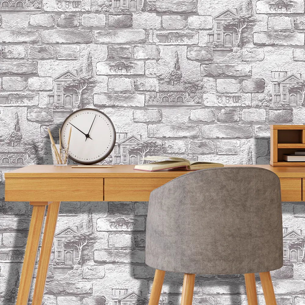 Обои флизелиновые Кирпичи серые 0.53 м 316 11 Santreyd STLM-2197855 - Вид №2