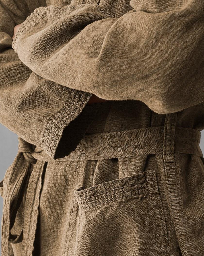 Society Limonta Халат с воротником-шалью из льна Drai sun-id-1495304 - Вид №1