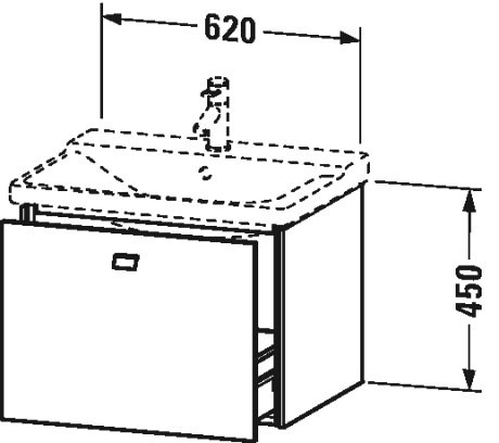 BR402001818 Brioso Тумбочка подвесная Белый матовый, декор Duravit - Вид №1