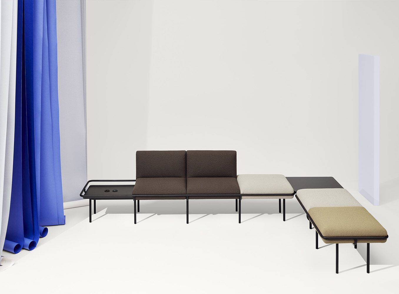 4-местный модульный тканевый диван Infiniti Sys ARCH-00127105 - Вид №3