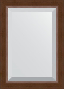 BY 1127 Зеркало с фацетом в багетной раме - орех 65 mm EVOFORM Exclusive