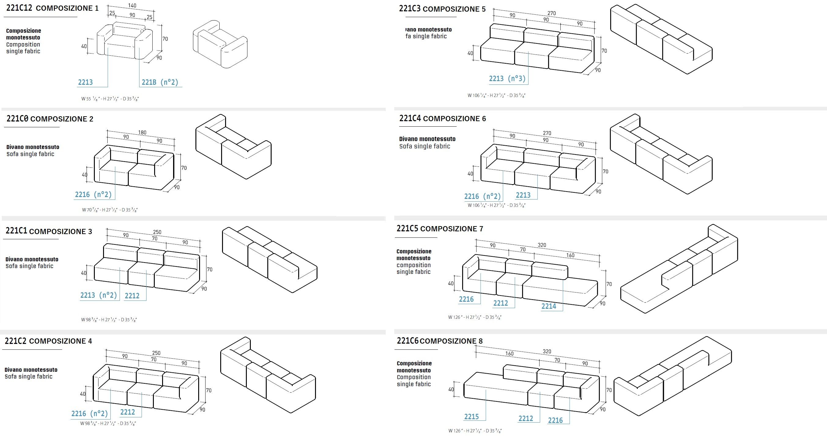Тканевый модульный садовый диван Varaschin Belt ARCH-00025302 - Вид №12