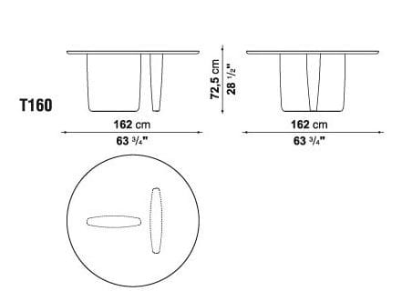 Круглый стол отделка цемента B&B Italia Тоби-Иши ARCH-00091895 - Вид №3
