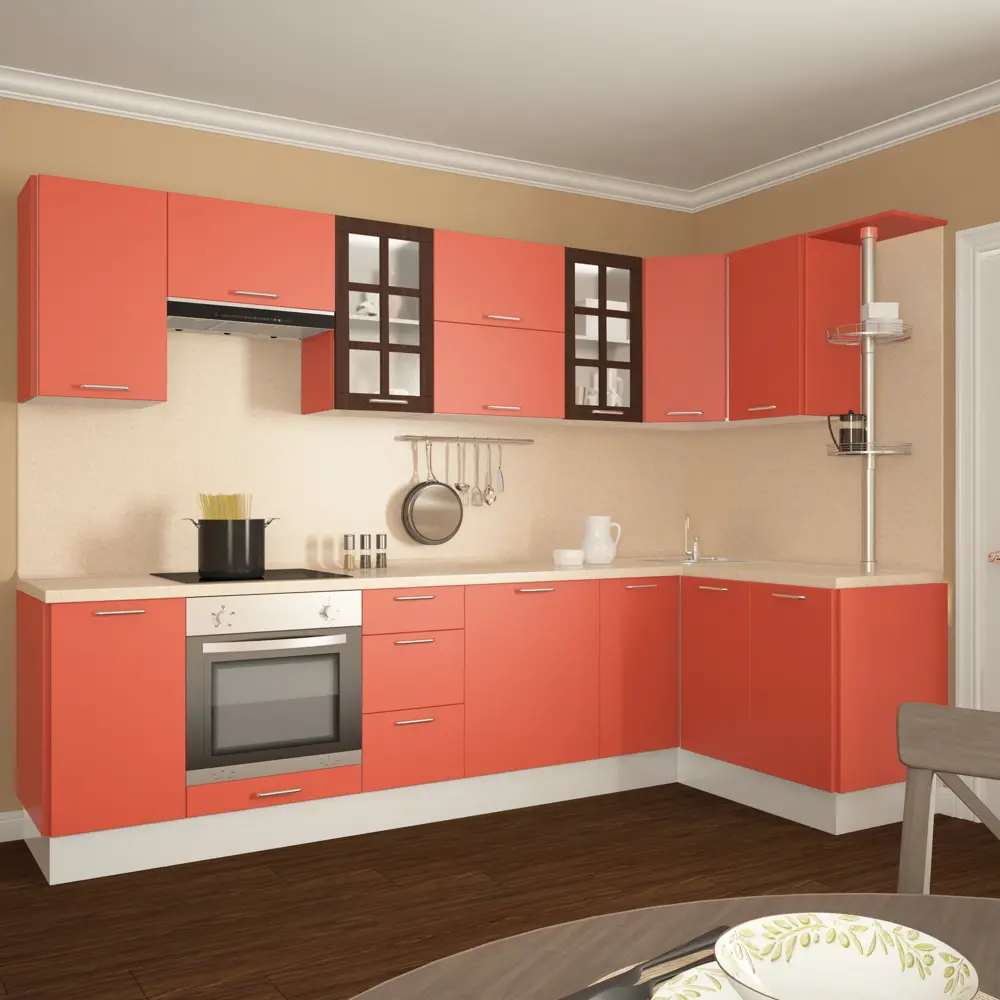 Двери для шкафа Delinia «Папайя» 40x70 см, пластик, цвет красный, 3 шт STLM-2076158 - Вид №2