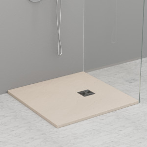 703065 Душевой поддон из минерального литья КРЕМОВЫЙ МАТОВЫЙ в комплекте с сифоном, Kerasan DOCCIA Италия