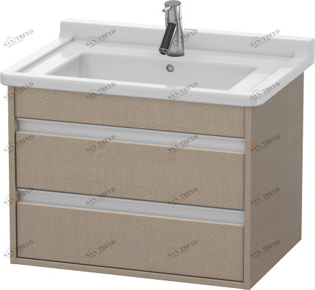 KT664307575 Тумбочка подвесная Ketho #KT6643 650 x 455 мм Лен, декор Duravit
