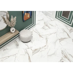 Глазурованный керамогранит Alma Ceramica Calacatta Gold 04 60x60 см 1.8 м² матовый цвет белый