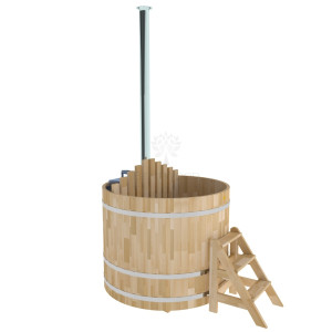 2108 Фурако из кедра D=1.5 с внутренней печкой. Высота 1,2м. Исполнение "Сращенная". Alyarus