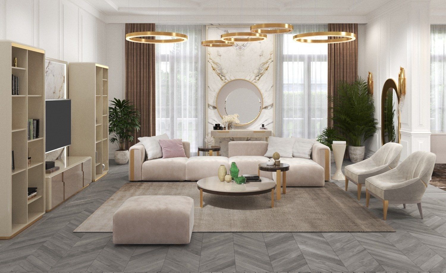 Бархатный диван с полуостровом GUERRA VANNI Clizia ARCH-00049045 - Вид №4