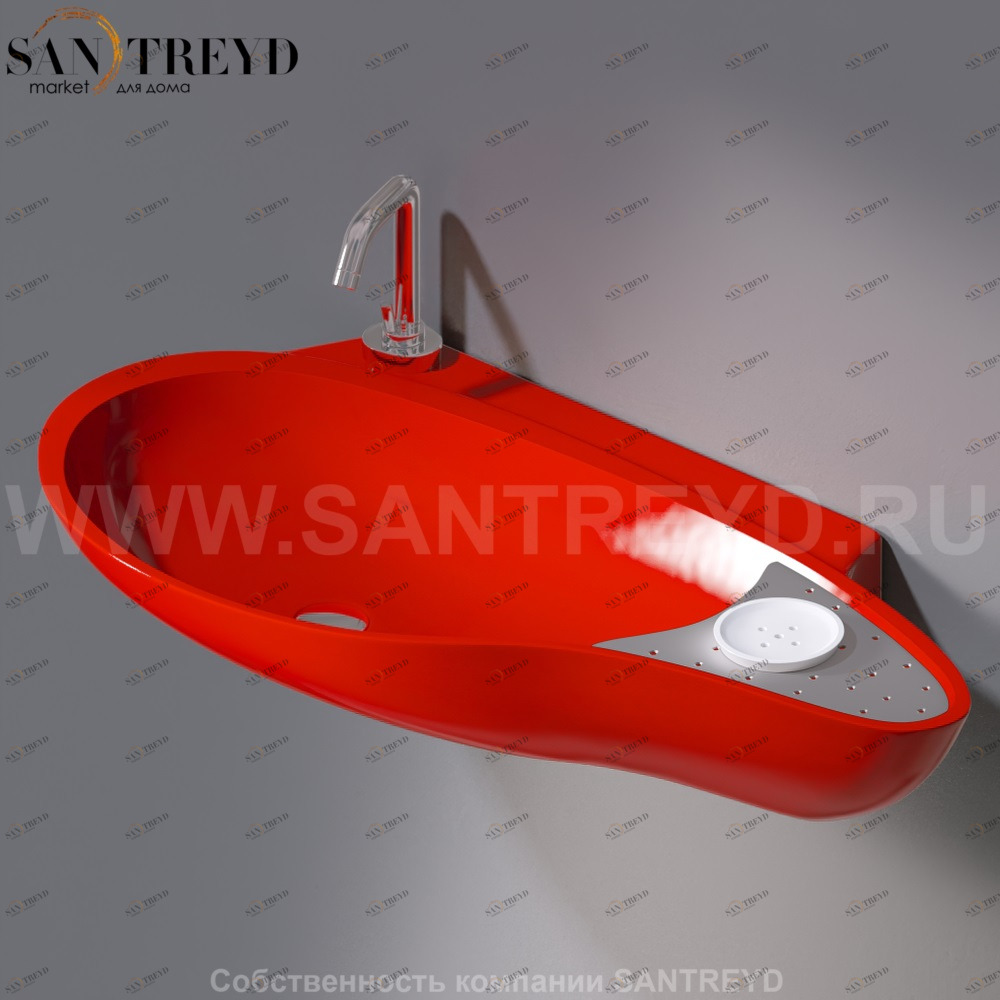 L235T0R1V4..125 Подвесная раковина настенная овальная A. e T. Italia SPOT AeT ITALIA ACCENT L235T0R1V4.125