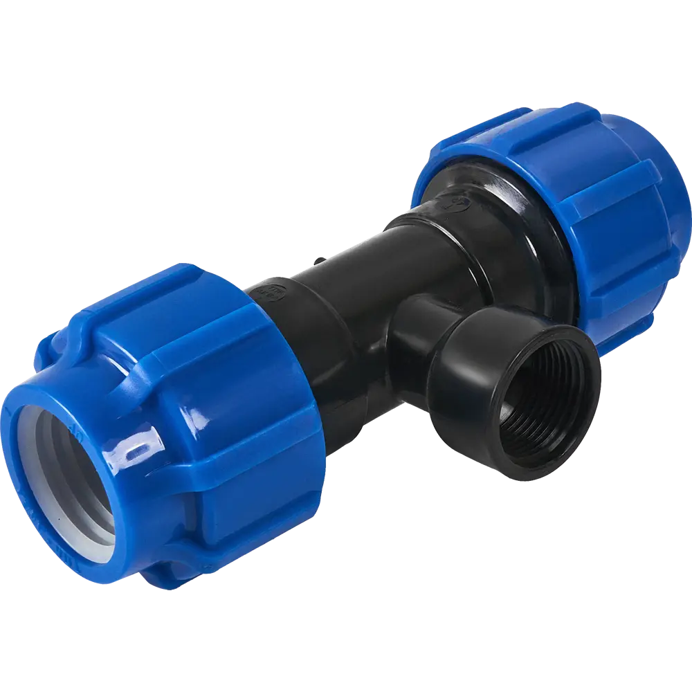 Тройник компрессионный ТПК-АКВА 40x40x1 внутренняя резьба ПОЛИТЭК STLM-2137254