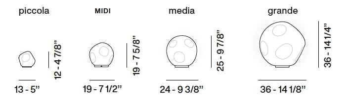 Светодиодная настольная лампа из дутого стекла Foscarini Hoba ARCH-00018097 - Вид №3