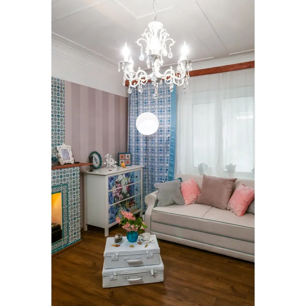 Люстра Свеча 6xE14x60 Вт, металл, цвет белый Maytoni STLM-2170380 - Вид №18