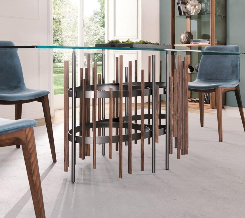 Pacini & Cappellini Обеденный стол из дерева и стекла Tube sun-id-1446996 - Вид №2