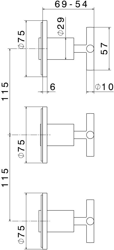 newform Встраиваемый смеситель для душа на 3 отверстия с переключателем Blink 70872e - 70972e - Вид №2