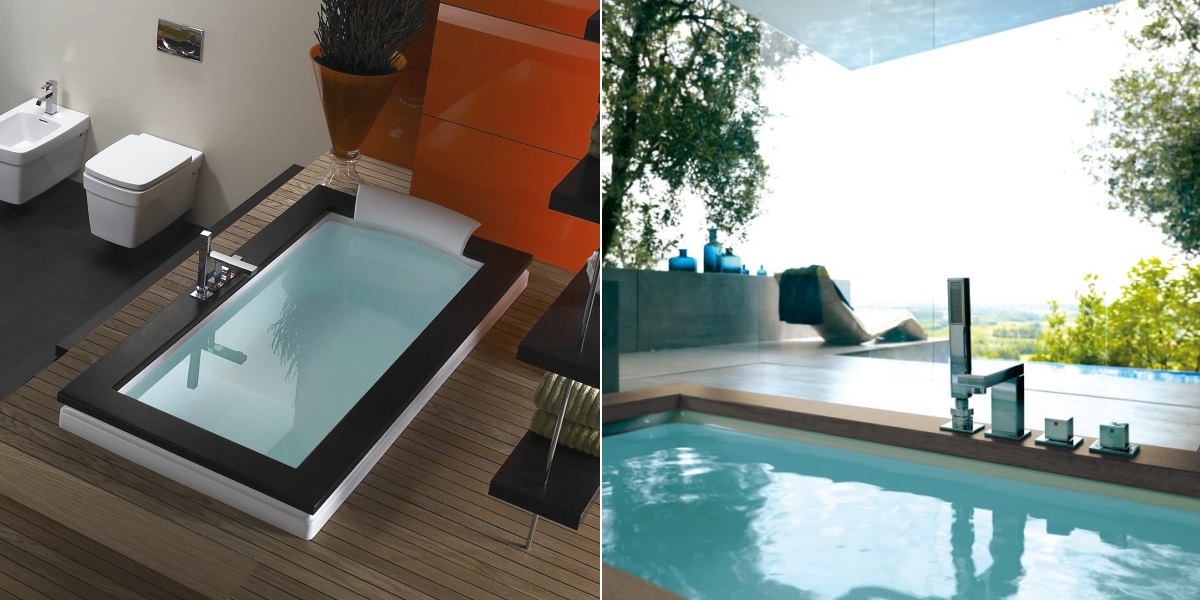 Ванна встроенная с гидромассажем Aura Uno 9F43-501-SX Jacuzzi 9F43501SX - Вид №2