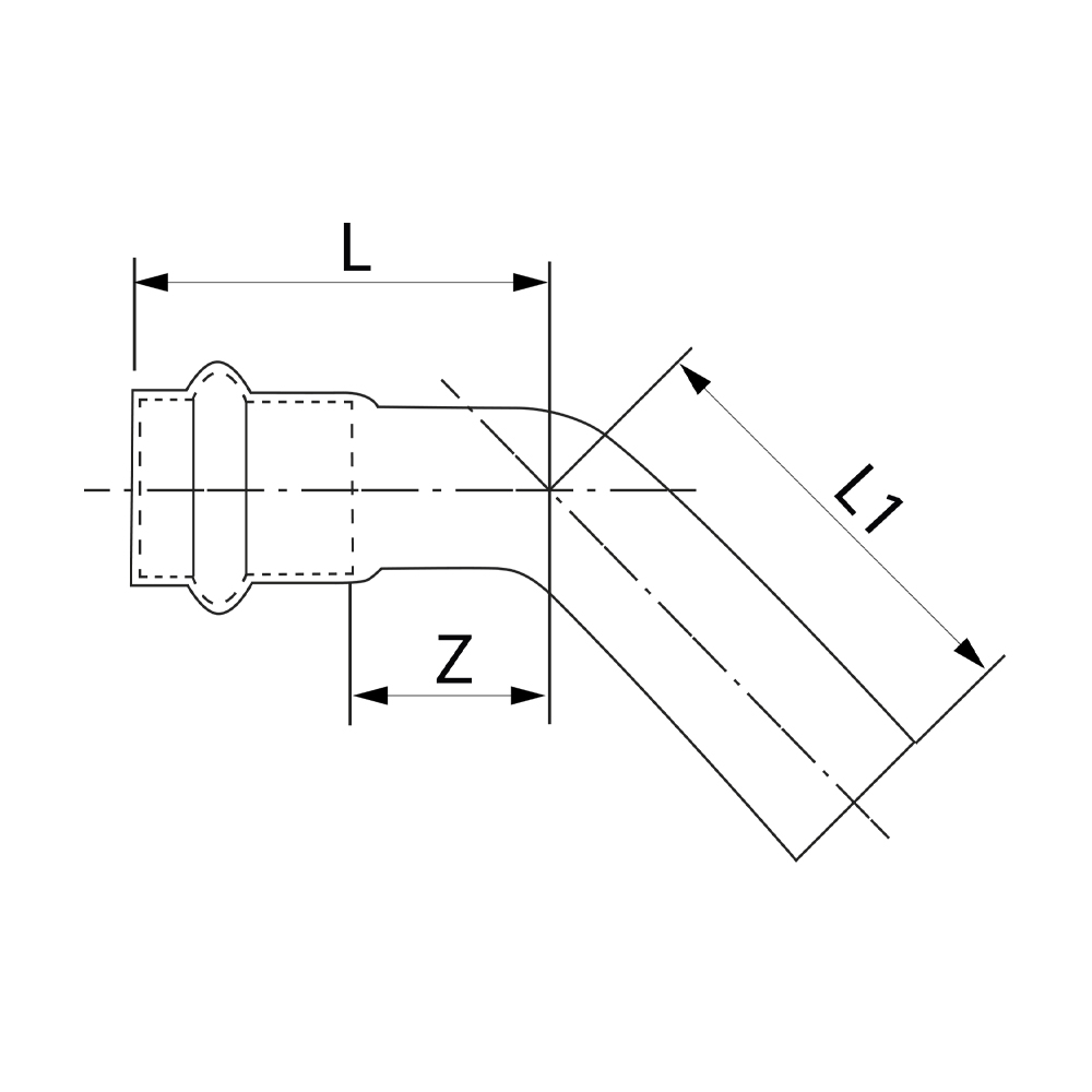 PS50400180000 Отводы Tece  - Вид №1
