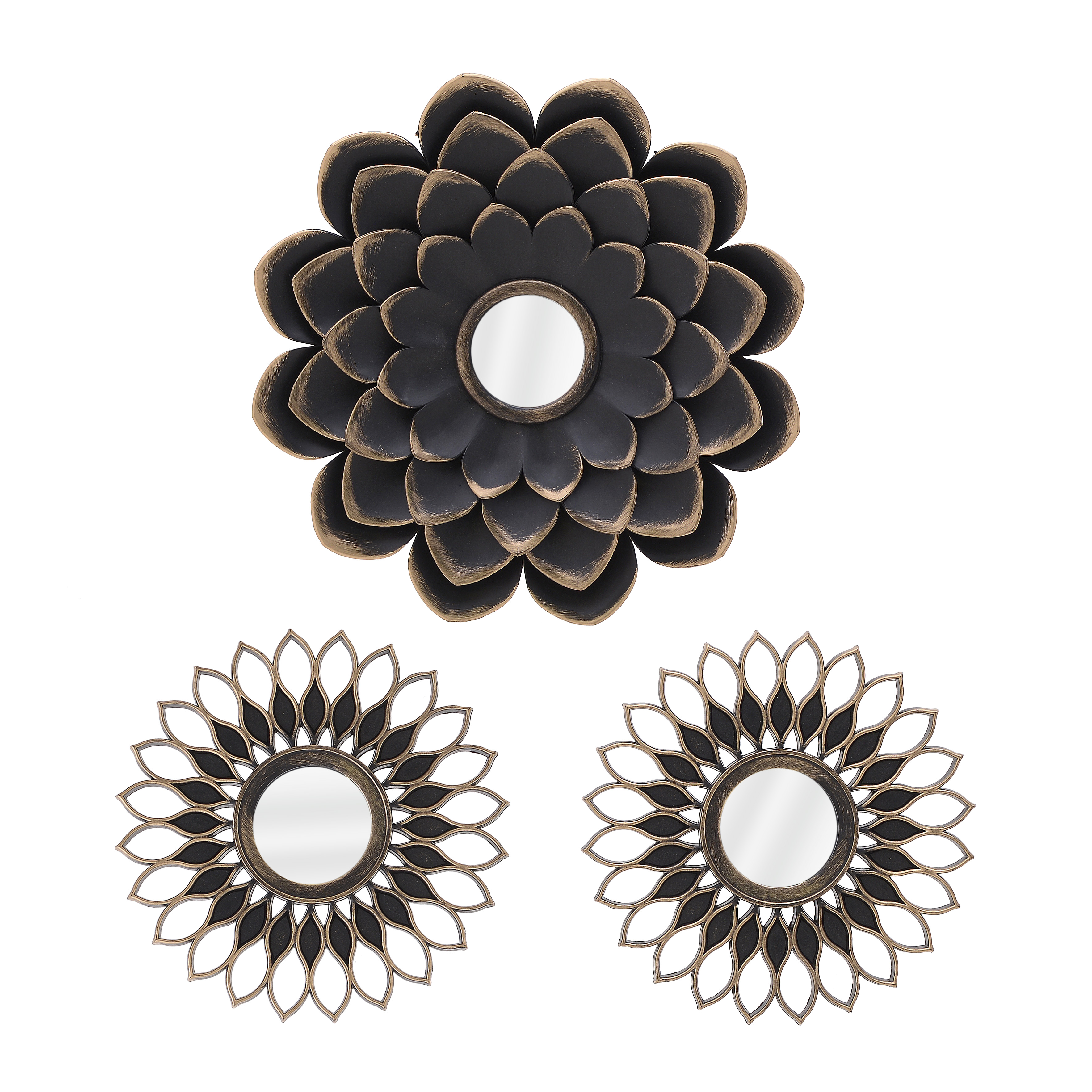 3870290.0019 ДЕКОР НАСТЕННЫЙ-ЗЕРКАЛО, НАБОР 3 ПРЕДМЕТА TO4ROOMS  - Вид №1