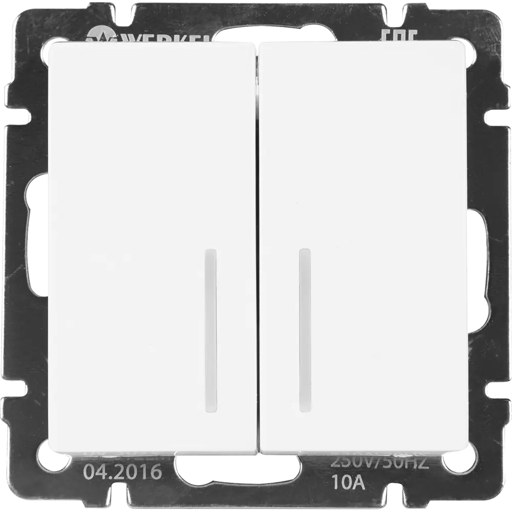 WERKEL Проходной выключатель 2-клавишный с подсветкой для умного освещения 17782125