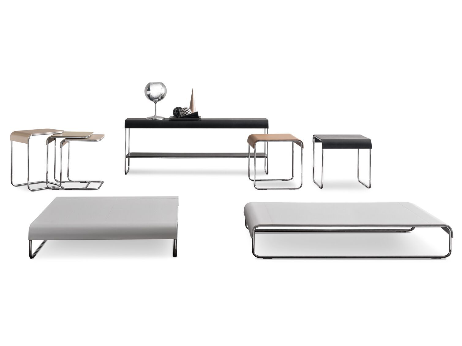 Высокий кожаный журнальный столик i 4 Mariani Look ARCH-00047734 - Вид №1