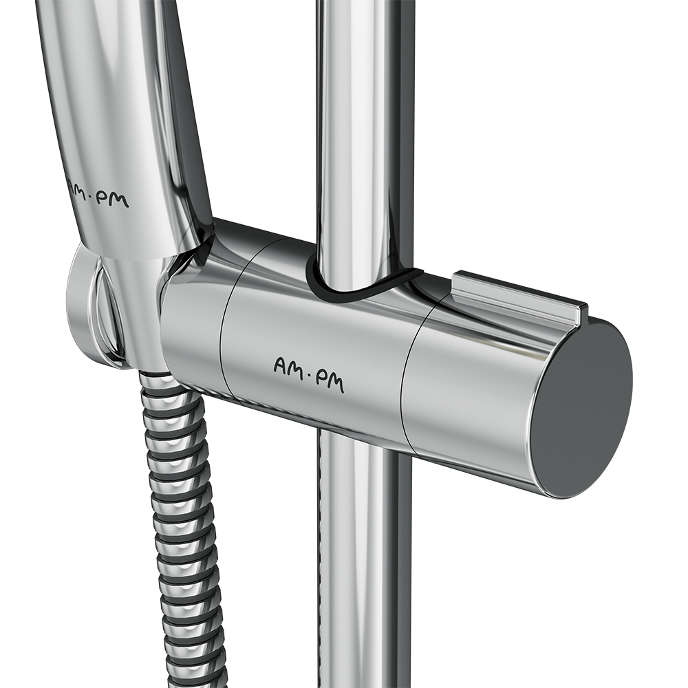 F0190100 душ.комплект: ручн.душ 3 ф-ции d 110 мм штанга 700 шланг 1 750 мм хром шт. AM.PM Gem - Вид №5