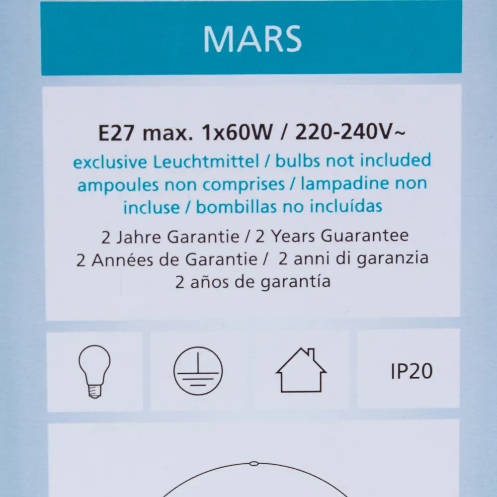Светильник настенно-потолочный «Mars» 1xE27x60 Вт, треугольники Eglo STLM-2071078 - Вид №4