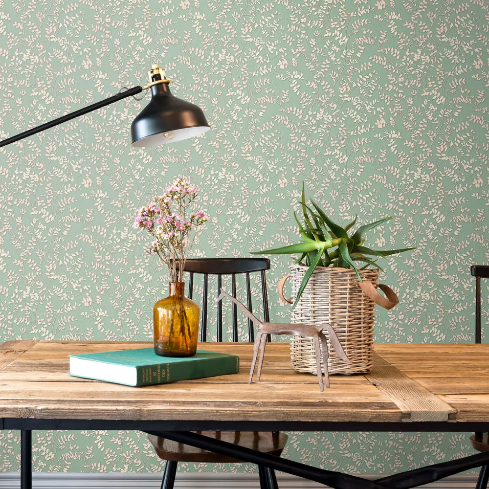 Обои флизелиновые Erismann Anika зеленые 1.06 м 60289-06 STLM-2140978 - Вид №2