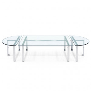 450149-02 ABHIKA КОФЕЙНЫЙ СТОЛ KOMPO H40 200X80 SILVER