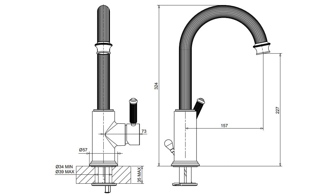 Однорычажный смеситель для раковины Gaia Mobili Complements ARCH-00072368 - Вид №1