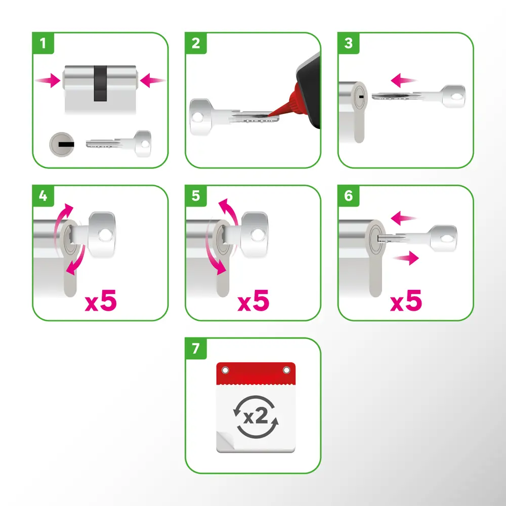 Цилиндр Standers TTAL1-3535NBGD, 35x35 мм, ключ/вертушка, цвет латунь STLM-2078621 - Вид №6