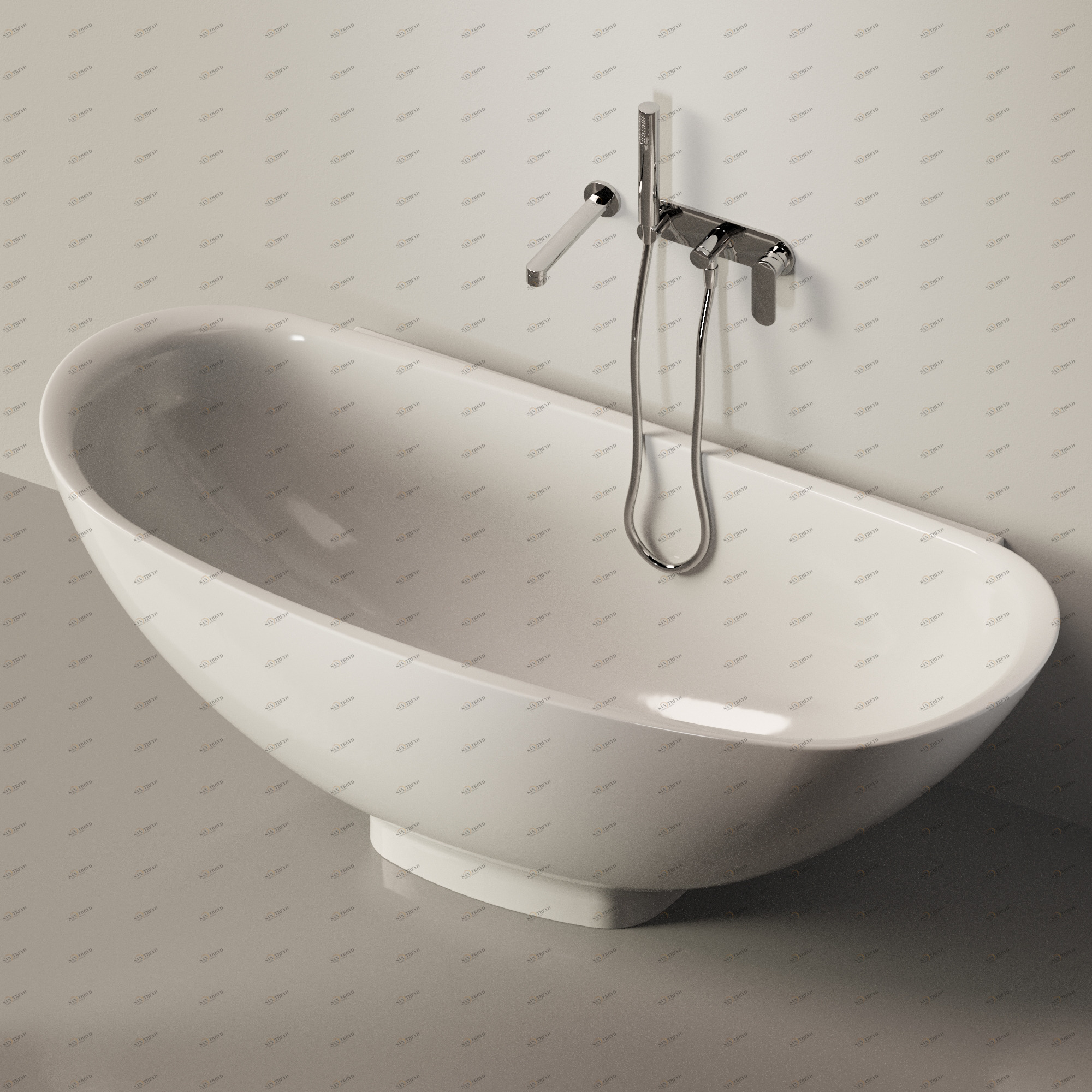 Flaminia IO e SI Ванна пристенная 165 см серая IOS70.7047 Ceramica Flaminia