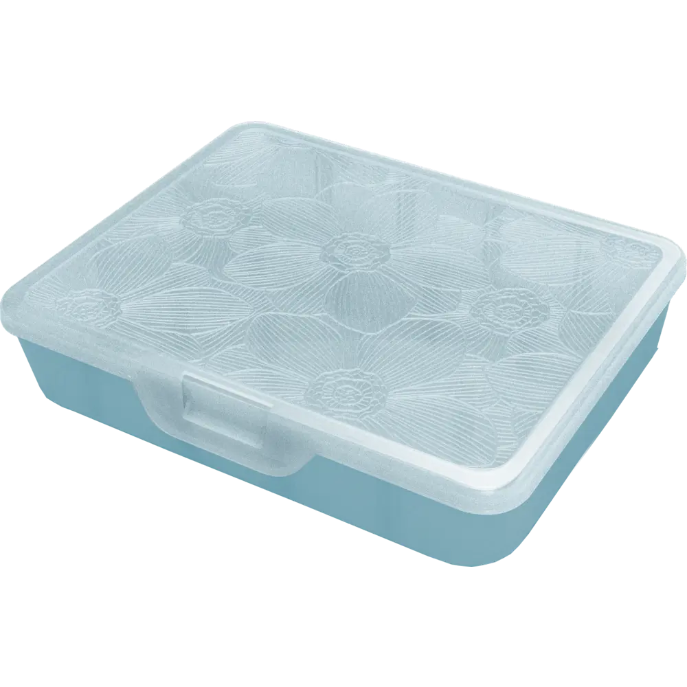 Органайзер для хранения M 19x16x4.5 см пластик с крышкой цвет голубой Santreyd STLM-2202681