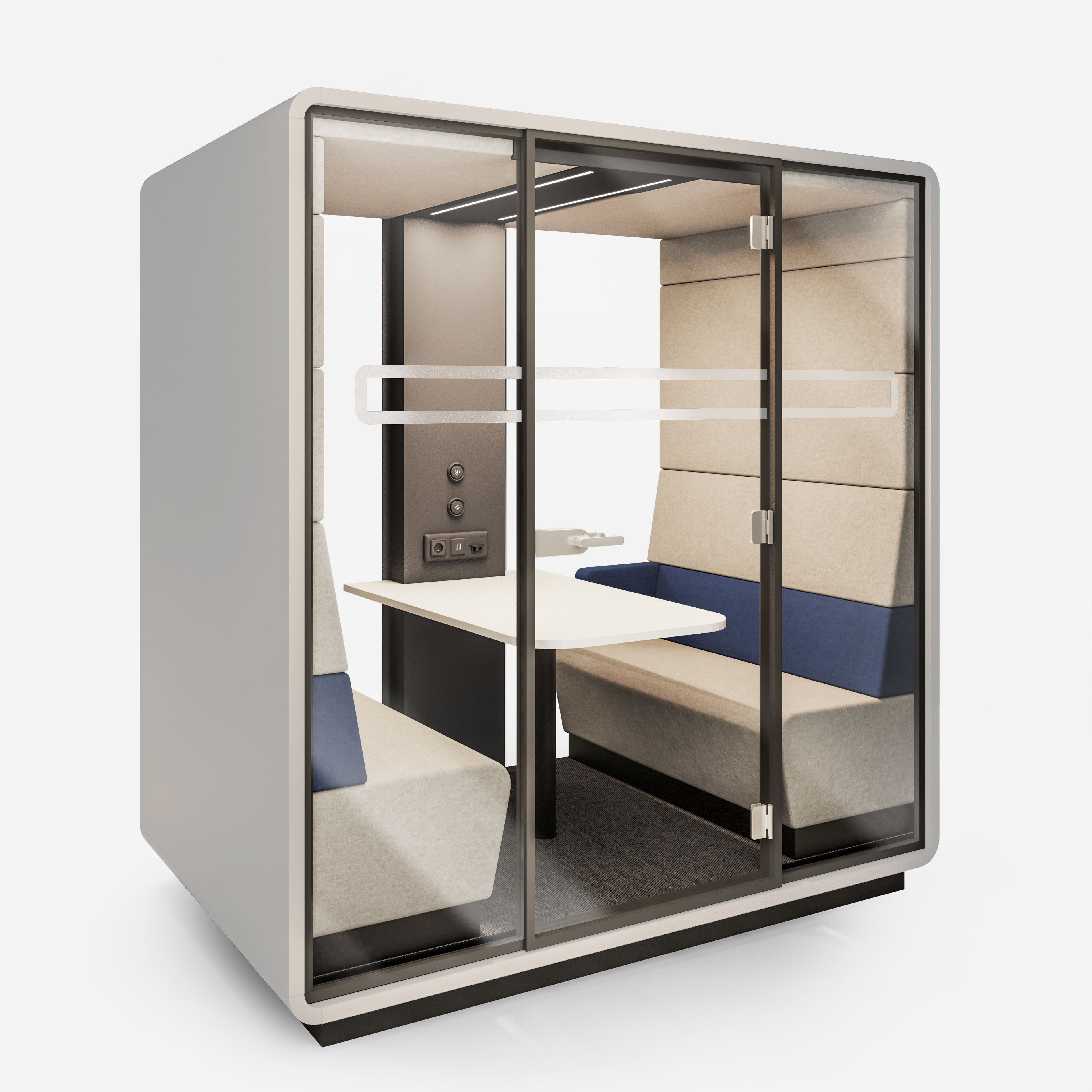 Многосторонняя акустическая офисная кабина со встроенным освещением Mikomax Smart Office Hushoffice ARCH-00086277 - Вид №18