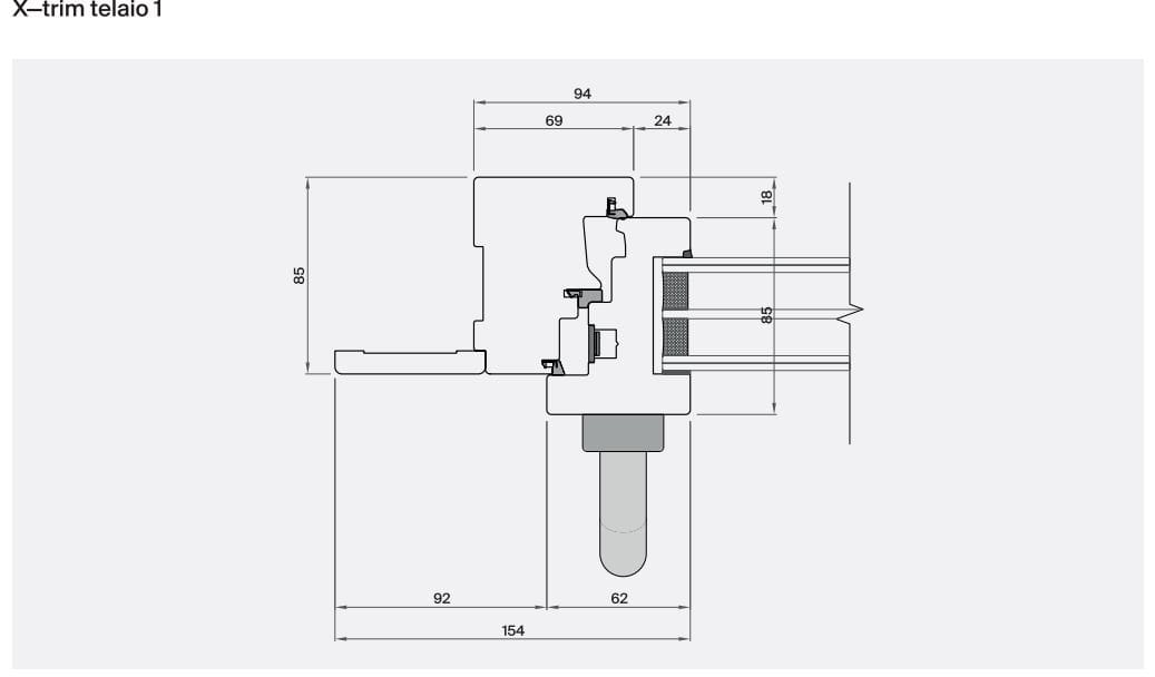 Минимальное деревянное окно Impronta X-TRIM ARCH-00038399 - Вид №7