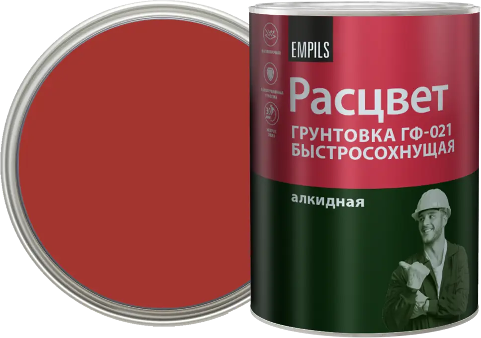 Грунтовка Расцвет ГФ-021 красно-коричневая для металла и дерева 1 кг 82560090