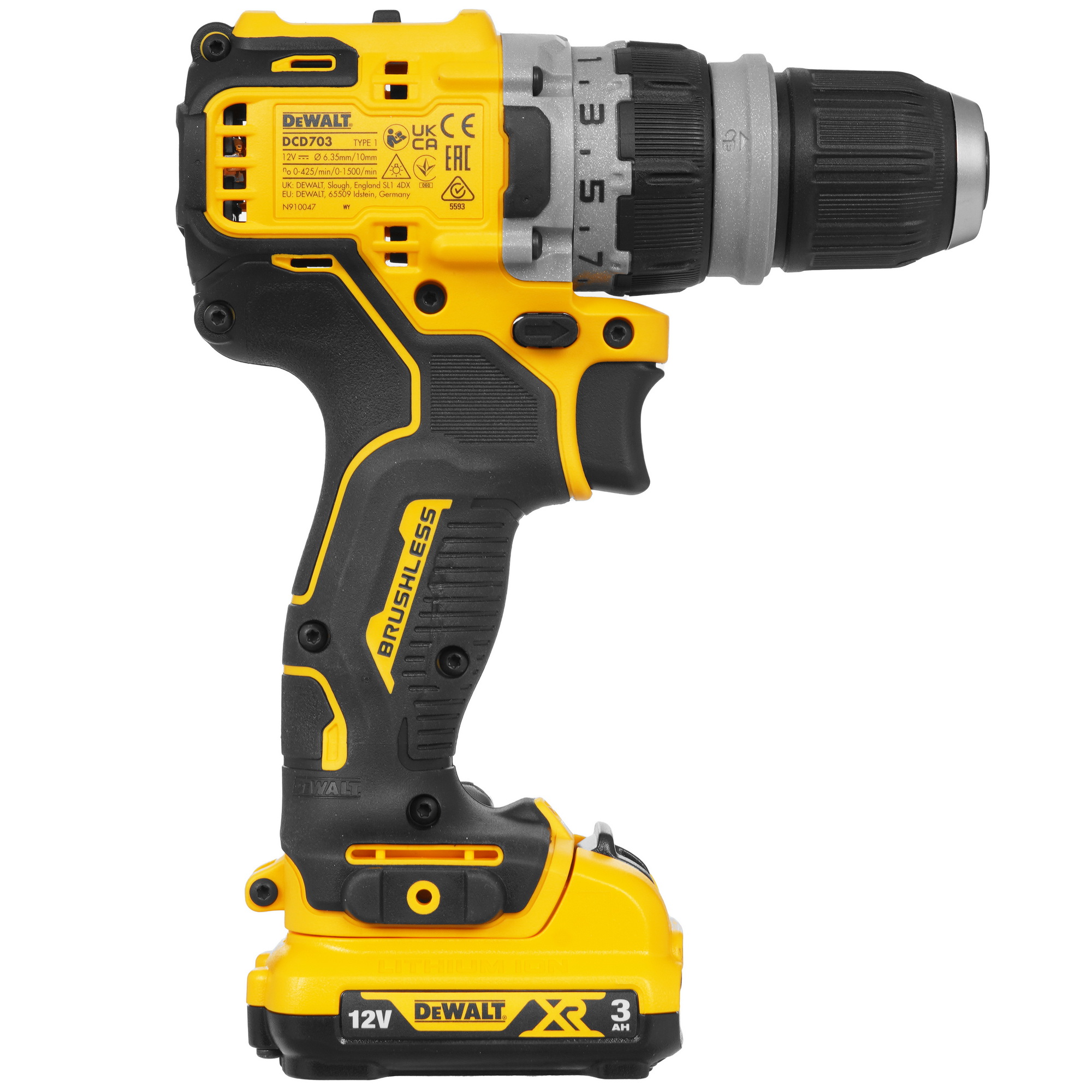 Дрель-шуруповерт DeWalt DCD703L2T-QW XR 10.8/12V 5437861 STDN-0116199 - Вид №2