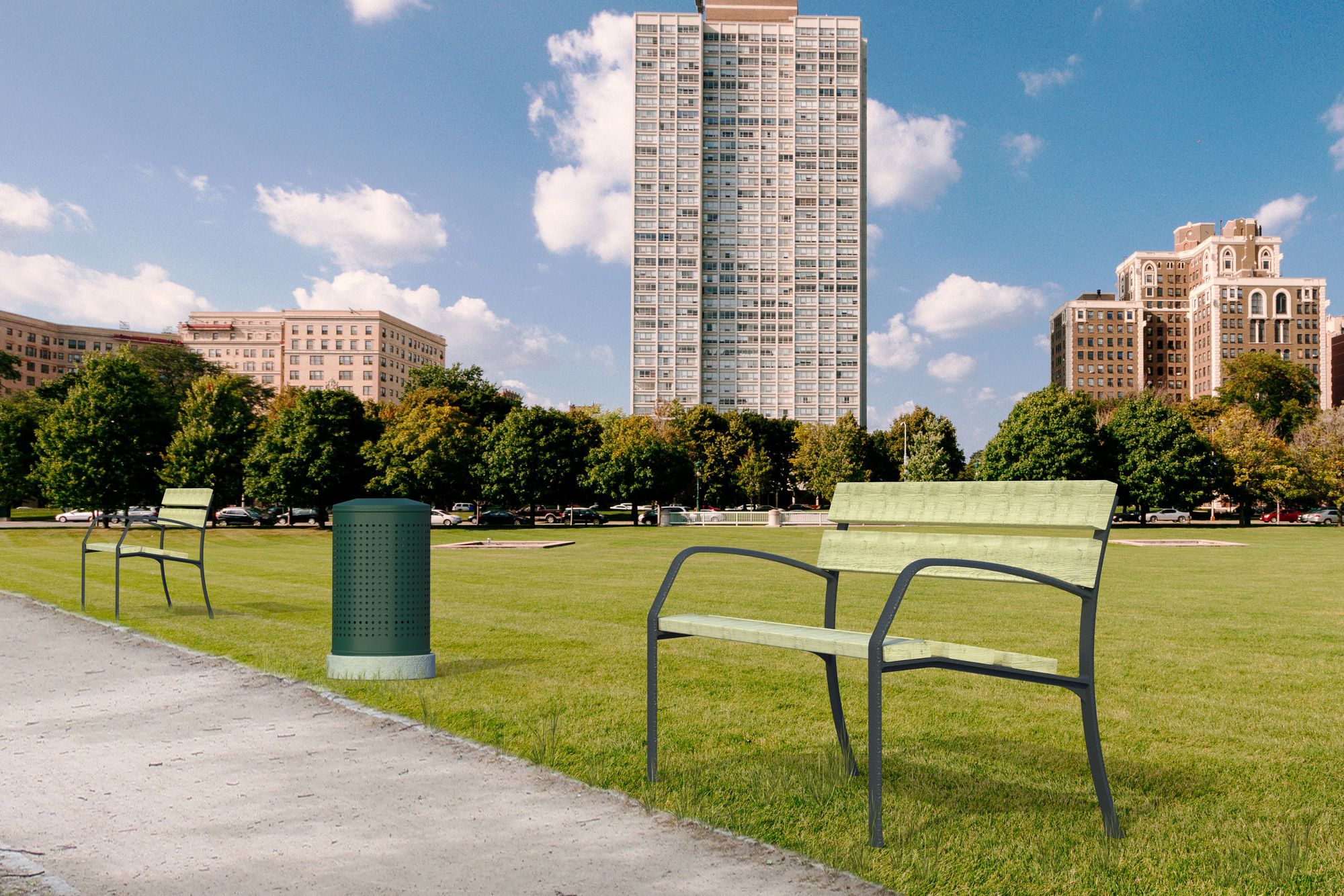 Деревянная скамья со спинкой с подлокотниками Lazzari ALICIA ARCH-00073946 - Вид №3