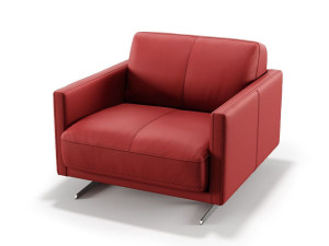 Кожаное кресло с подлокотниками