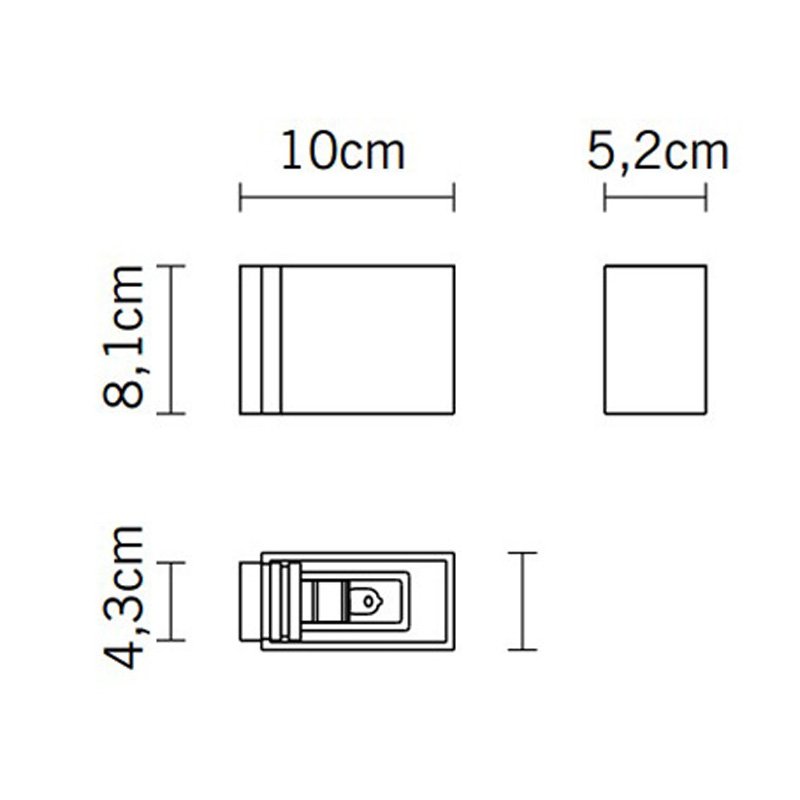 Светильник настенный белый Fabbian D75D0701 FABBIAN  00-3882512 Белый  - Вид №2