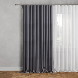 СТОЛИЦА ТЕКСТИЛЯ Бархатная штора темно-серого цвета 140×270 см 89376360